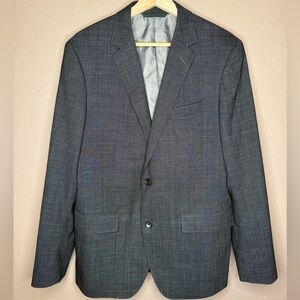 Bonobos Men's Jetsetter Wool Blazer Gray Size 38R Professional Tailored Stretch